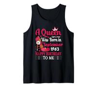 62nd Birthday High Heel A Queen Was Born In September 1963 Tank Top