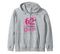 62nd Birthday Queen, 62 Birthday Girl 62nd Years Old Bday Zip Hoodie