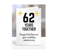 62nd Wedding Anniversary Card, Sixty-second Anniversary Card, 62 years Anniversary Card for a special couple, Congratulations, Congrats, On Your, A5-345_62