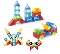 62PCS Building Blocks for Kids,3D Geometry Creative Construction Tiles Toy Sets, Kids Learning Educational Construction STEM for 3 4 5 6 7 8 Years Old