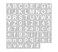 62pcs Letter Number Stencils, 3 Inch Washable Reusable Plastic Letter Number Template Letters Craft Stencils for Art Drawing, Craft DIY Writing