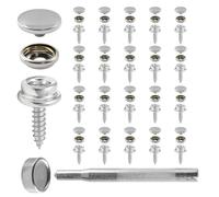 62pcs Press Studs Snap Fasteners Kit，15mm Marine Grade Canvas Snap Buttons，Press Stud Kit Leather, and Wood Crafts, Durable and Rust-Resistant for Outdoor Use Craft Projects