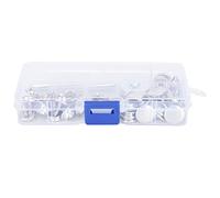 62Pcs Screw Rivet Button Kit Self Tapping Snap Fastener with Mounting Tool 10mm Stainless Steel Rivets for Suitcases Tents Wardrobes 20 Top Fastener 20 Female Buckle 20 Screw Male