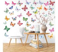 62PCS Sheets Colorful Butterflies Wall Sticker,Peel and Stick Butterfly Wall Art Decals for Teen Girls Boy Kids Kindergarten Nursery Bedroom Kids Bedroom Room Classroom Home Living Room DIY Decor