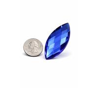 62x30mm Blue Sapphire H104 Large Flat Back Navette Acrylic Rhinestones Large Cosplay Gems Marquise Embelishments DIY Crafts - 2 Pieces