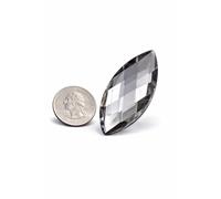 62x30mm Gray Black Diamond H136 Large Flat Back Navette Acrylic Rhinestones Large Cosplay Gems Marquise Embelishments DIY Crafts - 2 Pieces