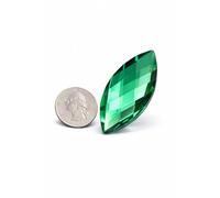 62x30mm Green Emerald H106 Large Flat Back Navette Acrylic Rhinestones Large Cosplay Gems Marquise Embelishments DIY Crafts - 2 Pieces