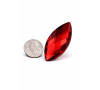 62x30mm Red Ruby H103 Large Flat Back Navette Acrylic Rhinestones Large Cosplay Gems Marquise Embelishments DIY Crafts - 2 Pieces