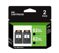 62XL Ink Cartridge Black Replacement for HP 62 62XL Black Ink Cartridges Printer Ink 62 XL for Envy 5540 5541 5542 5543 5544 5545 5546 5547 5548 5640 5642 5644 7640 OfficeJet 200 250 5740 5742 5744
