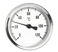 100mm 0-120C Thermo Water Oil Temperature Gauge 1/2 inch Rear Entry Thermometer