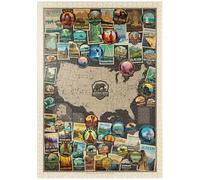 63 American National Parks Collage Map, Vintage Poster - Premium 1000 pieces Puzzle - MyPuzzle special collection from Anderson Design Group