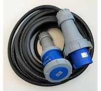 63 Amp 230V Single Phase Extension Lead 16mm² 3 Core Heavy Duty Industrial H07RN-F Rubber Cable (4M)