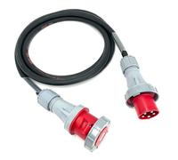 63 Amp 5 Pin 415V Three Phase Extension Lead - PCE Red - 10mm² Heavy Duty Industrial H07RN-F Rubber Cable - 63A 3PH HO7 (5 Metre)