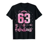 63 and Fabulous Cute Ladies 63rd Birthday Women 63 Years Old T-Shirt