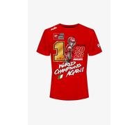 63 Bagnaia 2023 World Celebration T-Shirt, XXL, Red