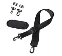 63 Inch Black Bag Strap with Pad Universal Wide Shoulder Straps for Bags with D-ring Adjustable Replacement Padded Crossbody Bag Straps for Duffel Bags Laptop Case Messenger Briefcase Handbags