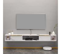 63 Inch Wall Mounted TV Stand - Modern Floating Entertainment Center, Stylish TV Console for Living Room, Space-Saving Gray Cabinet, Sleek Design for Home Decor