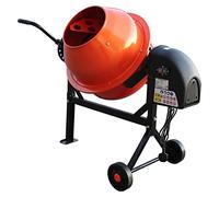 63 Litre Electric Cement Mixer 220W Mortar Concrete Mixing Machine with Wheels (Orange)