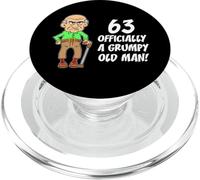 63 Officially Grumpy Old Man Over The Hill Funny PopSockets PopGrip for MagSafe