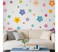 63 Pcs Flower Wall Stickers,Colorful Paster That are Easy to Peel or Paste,Waterproof PVC Decal Suitable of Bedrooms,Classrooms,and Kindergartens for Girls,Boys (9 Sheets)