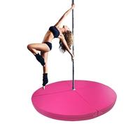 63" Pole Dance Crash Mat, Foldable Pole Padding Crash Pad With Carrying Handles, Protective Fall Safety Stripper Pole Cushion For Beginners, Home, Yoga Exercise(Rose Red,63"x3.97")
