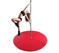 63" Pole Dance Crash Mat, Foldable Pole Padding Crash Pad With Carrying Handles, Protective Fall Safety Stripper Pole Cushion For Beginners, Home, Yoga Exercise(Red,63"x3.97")