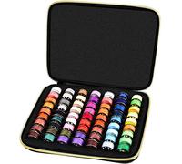 63 Slots Bobbin Case Holder - Bobbins Thread Organizer Storage - Spools Box Compatible with Brother for Singer for Babylock for Janome for Kenmore Sewing Machine (Black)