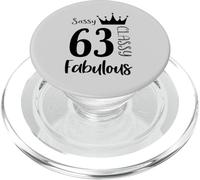 63 Year Old And Fabulous - Sassy Classy 63rd Birthday Women PopSockets PopGrip for MagSafe