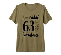 63 Year Old and Fabulous - Sassy Classy 63rd Birthday Women Premium T-Shirt