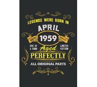 63 Years Old Awesome Since April 1959 Gifts 63Rd Birthday: Daily Planner Journal: Notebook Planner, To Do List, Daily Organizer, 108 Pages (6" x 9")