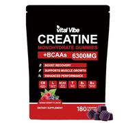 6300mg Creatine Monohydrate Gummies Complex for Men and Women | with L-carnitine & Taurine | Build Muscle, Boost Energy | Faster Recovery | Sugar Free & Vegan | Mixberry, 180 Gummies