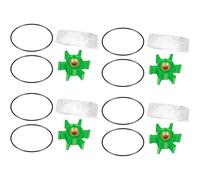 6303-0007-P Polyurethane Ballast Pump Impeller Kit with O-Ring & Lubricant Fit For Jabsco 18220 Series, Johnson Ultra, Wakeboard & Ski Boat Pumps - Single Flat D Drive, 2" Diameter (4 PCS)