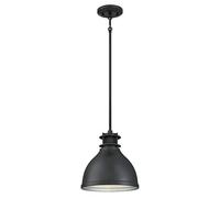 63268 One-Light Indoor Pendant, Matte Brushed Gun Metal Finish with Mesh Detail