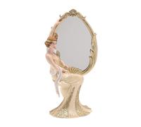 63281 Golden Gatsby Broadway Belles Figurine with Mirror - Hand-Painted Resin, Gold Glitter Dress, Seated Lady on Pedestal (30.5 cm high)