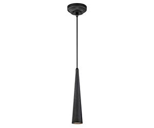 63296 One-Light LED Indoor Pendant, Matte Brushed Gun Metal Finish with Metal Shade