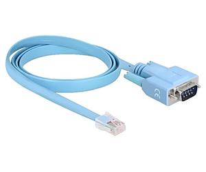 63353 Cable D-Sub 9pin Male, RJ45 Male PVC 1m Blue DELOCK