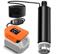 635 GPH Water Pump for Dewalt 20V 60V Battery, Cordless Transfer Pump with Sediment Filter, 100W High Flow Battery Powered Water Pump for Pool, Garden, Tub, Camping Draining (Bare Tool)