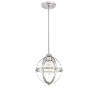 63620 Stella Mira One-Light Indoor Pendant, Brushed Nickel Finish