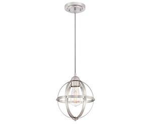 63620 Stella Mira One-Light Indoor Pendant, Brushed Nickel Finish