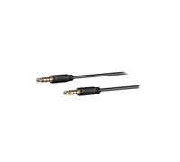63824 cable Jacka 3.5 mm 4 pin plug, both sides 0.5 m black Goobay