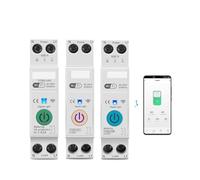 63A 1P+N Smart Switch Meter Metering Monitoring Circuit Breaker Timer Relay MCB AUOQKQUT(TOB9-63T No metering,25A)