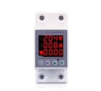 63A 230V 3IN1 Display Din rail adjustable over and under voltage protective device protector relay with over current protection BIANMTSW