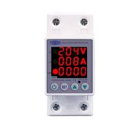 63A 230V 3IN1 Display Din rail adjustable over and under voltage protective device protector relay with over current protection