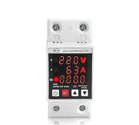 63A 230V 3IN1 Display Din Rail Adjustable Over and Under Voltage Protective Device Protector Relay with Current Protection