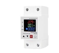 63A 230V Din Rail 3IN1 Display Adjustable Over Voltage Current and Under Voltage Protective Device Protector Relay 220V KWH