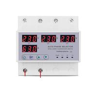 63A 3 phase 3P+N Din rail phase selector adjustable Over and Under Voltage current protection Monitor Relays Protector