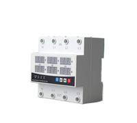 63A 3P+N Three-Phase Adjustable Voltage And Current Relay Protector Adjustable Current Limiter Protection Overcurrent Protection NWPNLXEA