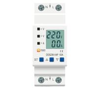 63A 80A 110V 230V Din rail adjustable over under voltage protective device current limit protection Voltmeter ammeter Kwh