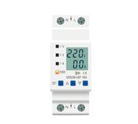 63A 80A 110V 230V Din rail adjustable over under voltage protective device current limit protection Voltmeter ammeter Kwh(80A Top input)