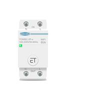63A 80A Single Phase Din Rail WiFi Circuit Breaker Smart Switch Remote Control by Ewelink APP for Smart Home MCB Timer